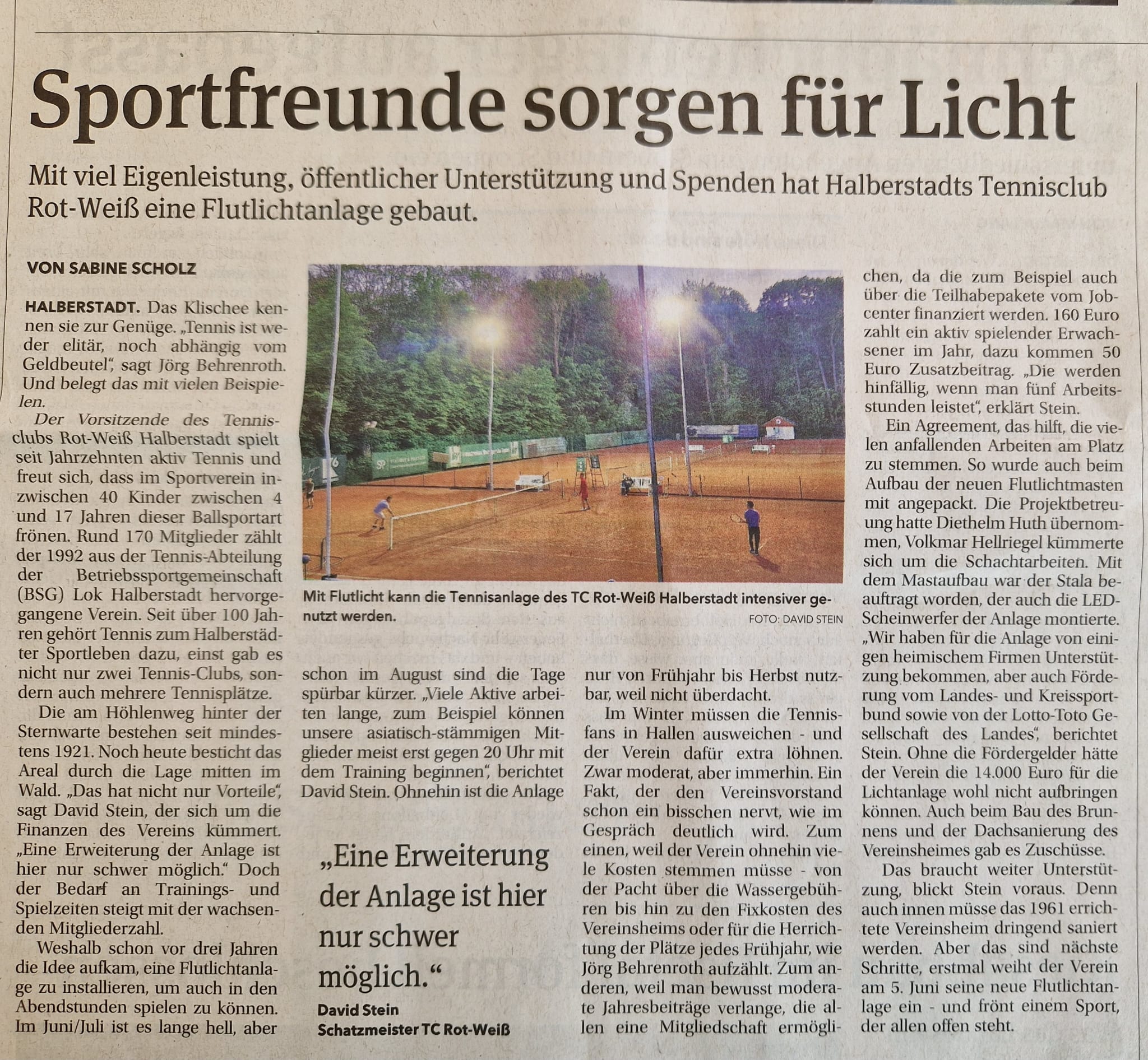 Read more about the article Artikel der Volksstimme v. 01.06.24